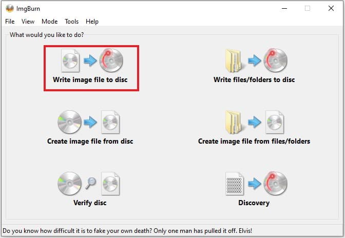 Grabar archivo de imagen a disco